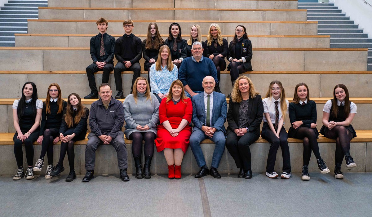 Cllr Cowan visits the Financial Inclusion team at the Barony Campus with Head Teacher Peter Gilchrist and Depute Head Vicky Grove