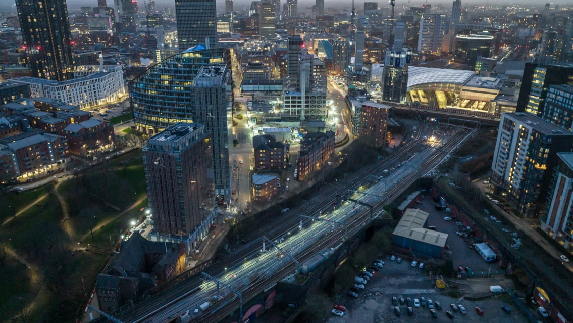 Greater Manchester travel update ahead of engineering work: Manchester Victoria skyline