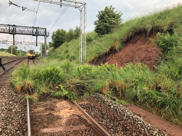 Landslip near Whitmore, Staffordshire