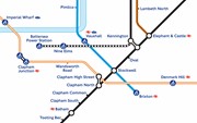 Tube map showing Northern line extension