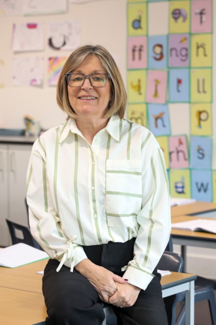 Minister for Education and Welsh language school classroom