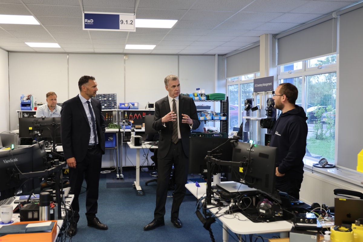 Adam Price, the Cabinet Minister for Enterprise, Connectivity and Energy, on a visit to British Rototherm in Port Talbot