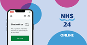App screen - NHS 24 Online - 1200 x 627: Can be used on website and social media