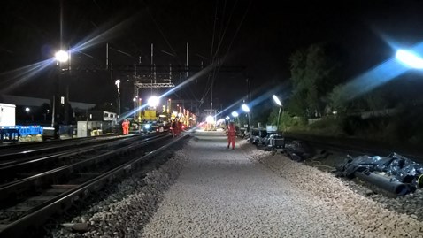 North Wembley junction -bottom ballast complete