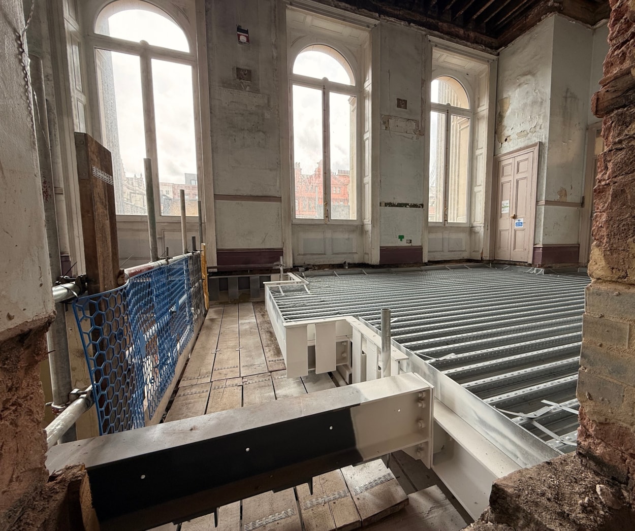Leeds Town hall air raid: The landmark project which will see the town hall redeveloped is being carried out by construction partners Kier and will include the creation of a stunning new accessible entrance, box office and bar.
Conservation and repair of key features including stone masonry, delicate plasterwork and doors also aim to protect and preserve the building’s key heritage features.