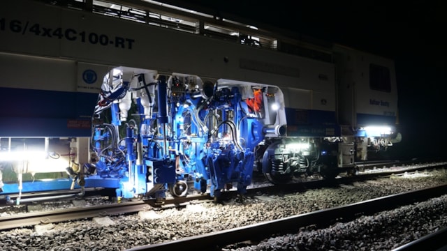 Tamping machines like this one will be used on the Fen Line next week