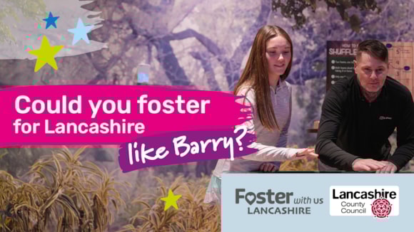 Foster carer Barry (posing with a model)