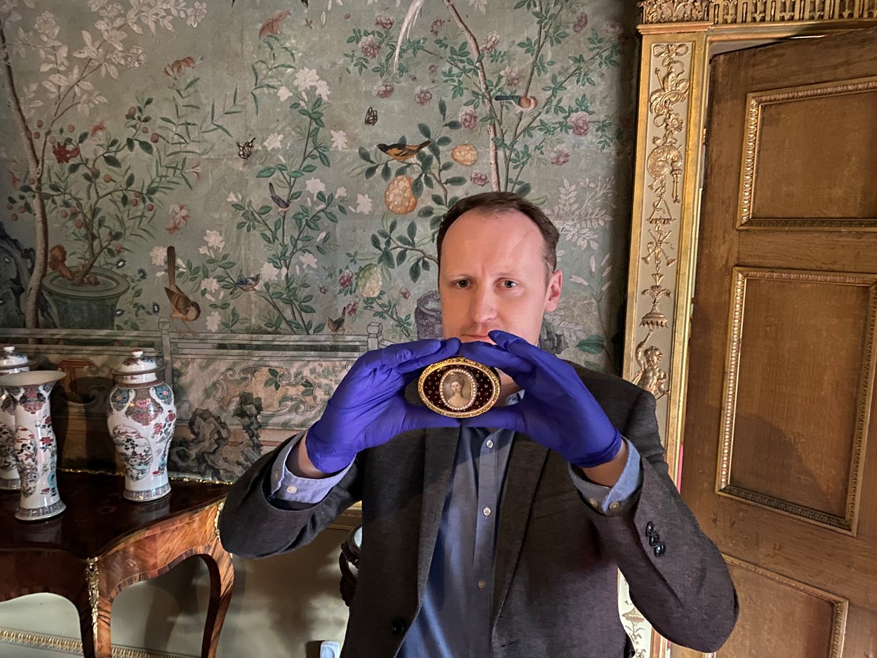 Temple Newsam snuff boxes: Adam Toole, keeper at Temple Newsam House with one of the stunning collection of snuff boxes which have returned to Temple Newsam 40 years after they were stolen by a mystery thief.