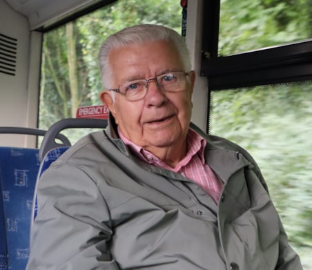 Roy on the bus.