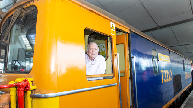 After 50 years of service across the railway, Network Rail Kent controller Stephen Eaves retires with a locomotive named in his honour: Stephen Eaves-6