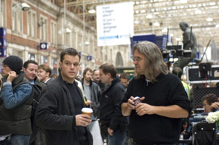 ON TRACK FOR A STARRING ROLE: Matt Damon filming The Bourne Ultimatum at Waterloo