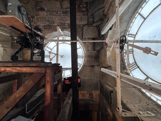 Behind the clockfaces