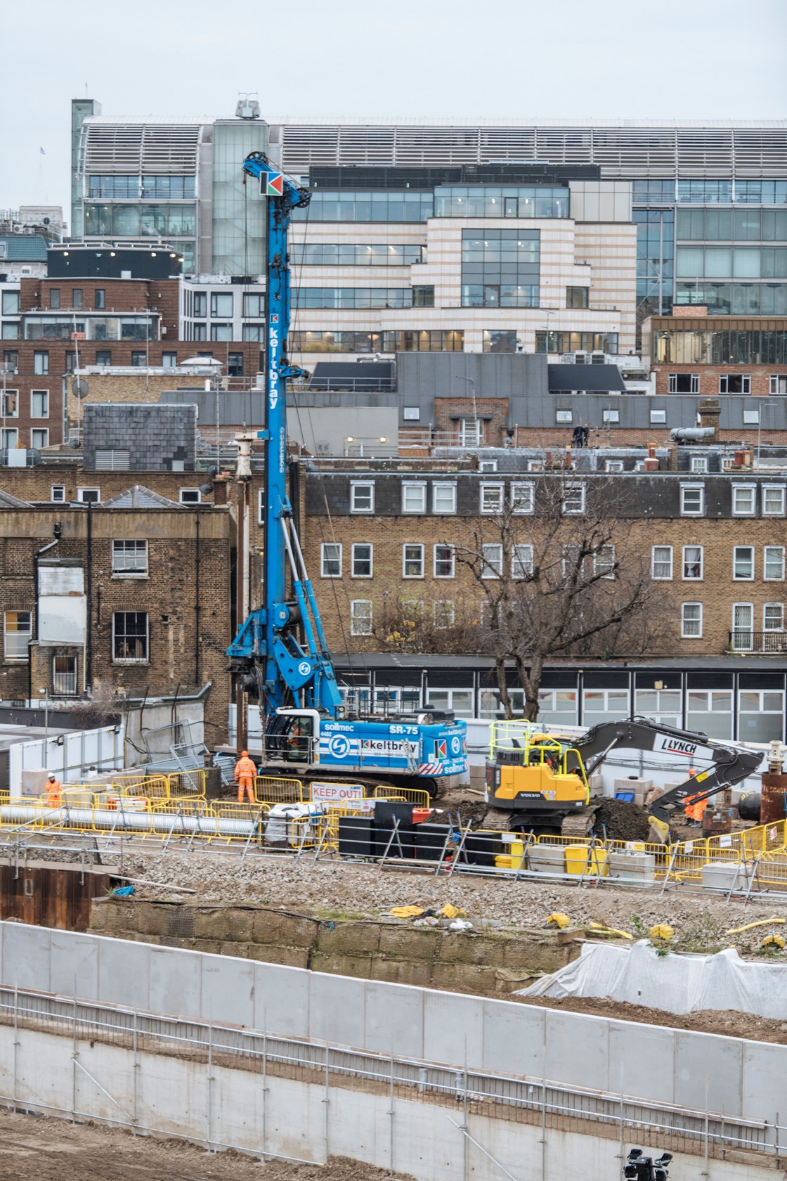 HIPER piling on HS2's Euston Station: Credit: HS2 Ltd