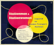 LTM Image - 1983 4 10979  Poster; Stationmen and stationwomen by Hans Unger 1951 (C) TfL from London Transport Museum's collection: LTM Image - 1983 4 10979  Poster; Stationmen and stationwomen by Hans Unger 1951 (C) TfL from London Transport Museum's collection