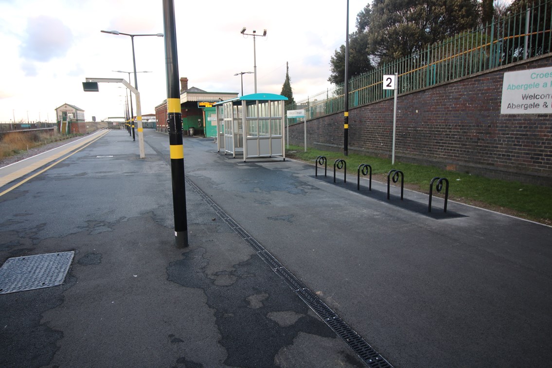 Bike racks have been installed at Abergele & Pensarn station as part of the upgrade project