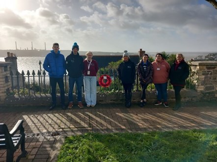 Poppy walk group in Milford Haven