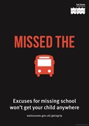 ESCC School attendance - Poster - P3 - Missed the bus