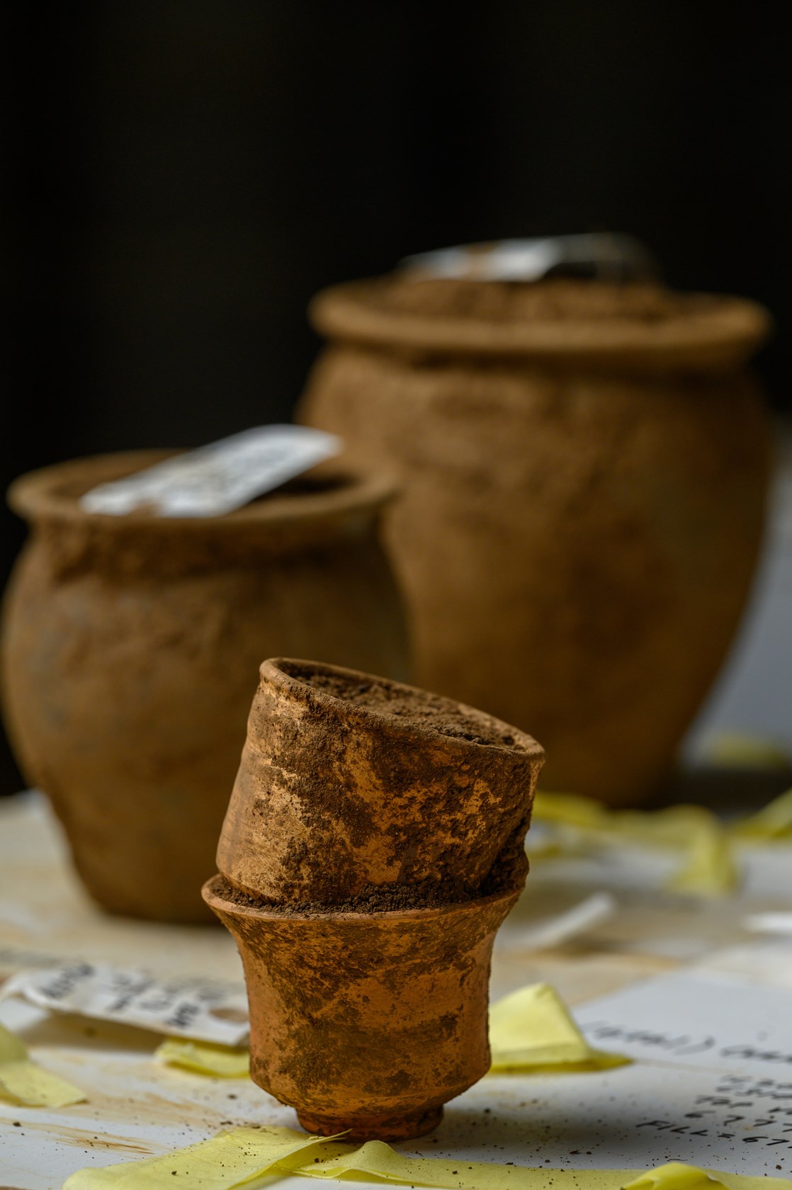 Roman cremation urns uncovered during the archaeology excavation at Blackgrounds, Chipping Warden, Northamptonshire-11