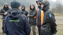 NatureScot's Ian Bray and Working with Rivers trainees - image credit Forth Rivers Trust