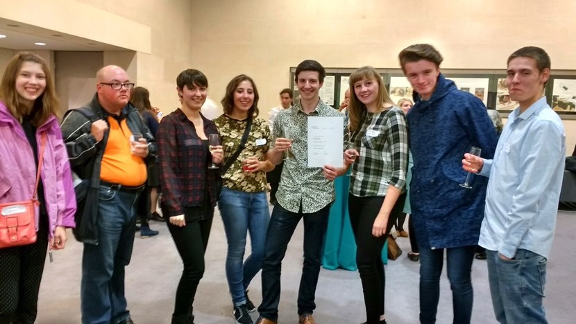 Young volunteers scoop top award for work on WW1 exhibition: presparty.jpg