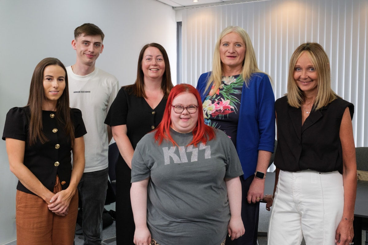 Linda McAulay-Griffiths and Margorie Harvie with the SL33 team
