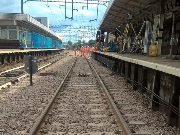 Reliability improvements following major upgrades on Norwich to London main line: New track S&C at Colchester