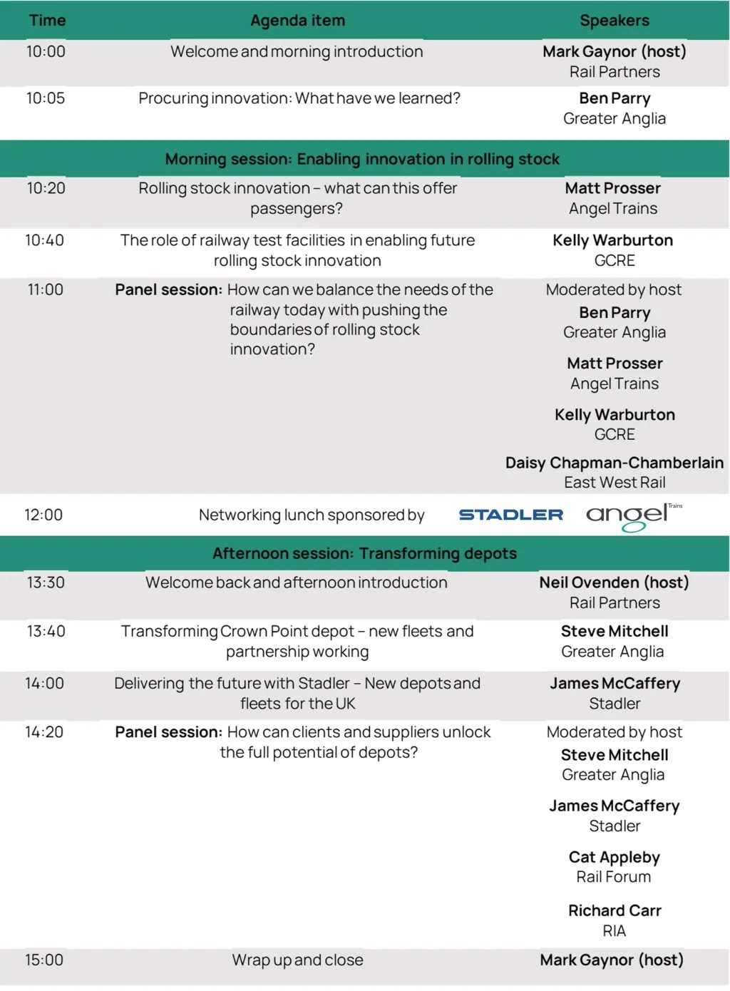 RSN 2024 conference agenda