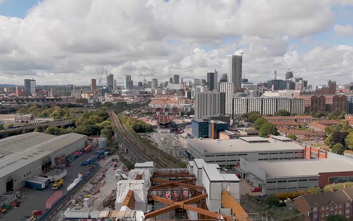 HS2 Curzon 2 viaduct construction