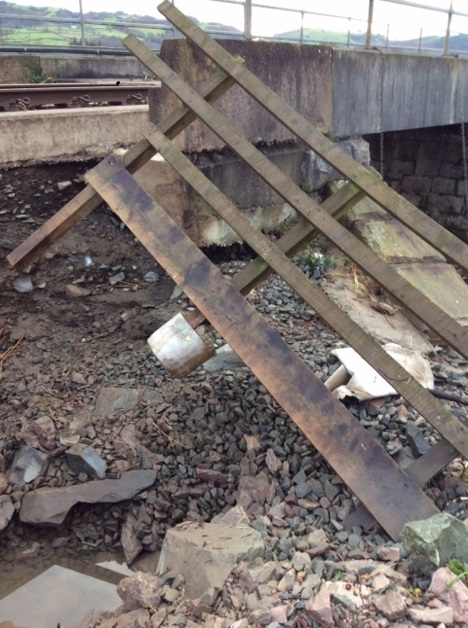 Damage to Conwy Valley line after heavy rainfall-2