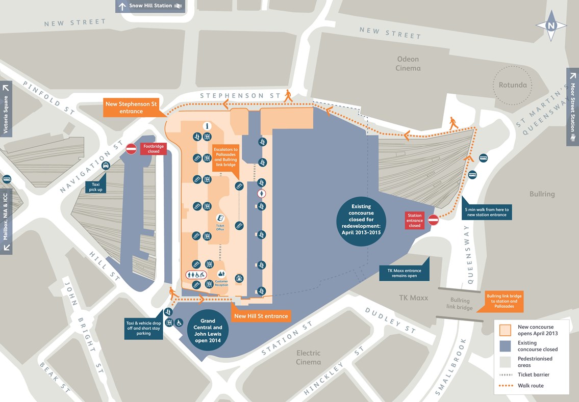 New Street, new layout: A map showing the new layout of New Street station following the April 2013 switch over.