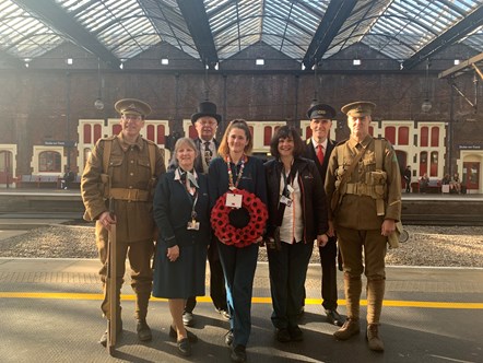 Avanti West Coast Stoke-on-Trent station team and North Staffordshire Railway Study Group remember fallen railway workers
