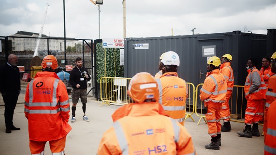 Ross and Daryll visit HS2 construction sites to encourage employees to speak out about their mental health