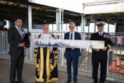 Greg Kotecha, Lord Mayor, Peter Williams and Captain McLocklan: Greg Kotecha, Lord Mayor, Peter Williams and Captain McLocklan