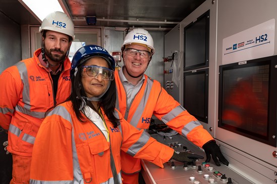 HS2 celebrates as first giant London tunnelling machine is switched on: HS2 launches first London tunnelling machine - Sushila-2