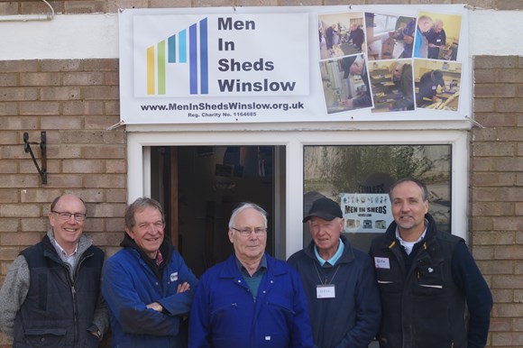 THAMES VALLEY: PHE celebrates the men sharing the tools to restore their mental health this International Men's Day: Men in Sheds -Keith and some Members  at Winslow