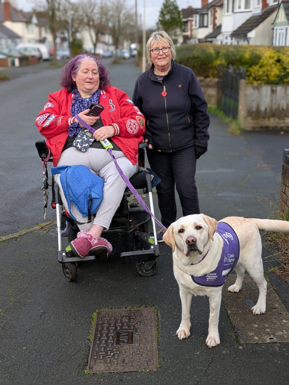 The Mayor Dudley with Access in Dudley member, and friend Bethann Siviter with assistance dog Ruben  (2)