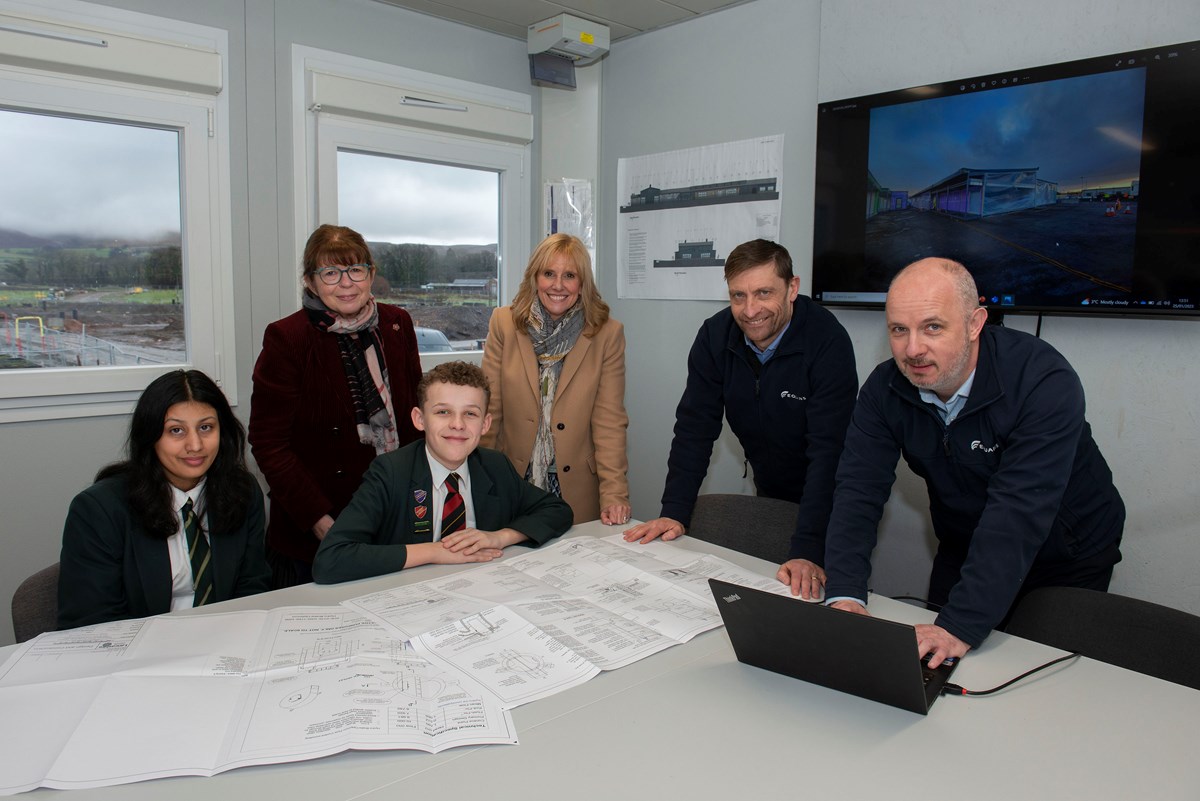 Councillor Jayne Rear with pupils and teachers from Ribblesdale High and representatives from Equans-2