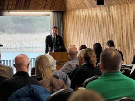 Cllr Joshua Roberts speaks at the Local Nature Recovery Strategy launch event