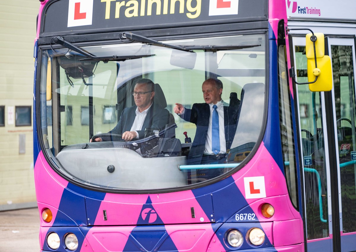 Craig Whittaker driving with insfructor Shaughn Bevan