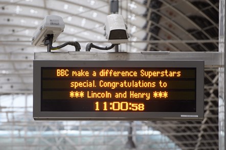 BBC Make A Difference Superstars Henry Cleary, eight, and Lincoln Callaghan, six, have become the youngest to have their names on the side of a train