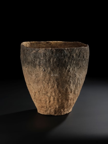 Vessel of dark brown-buff ware, Achmore, Lewis, 1000 - 500 BC. Image © National Museums Scotland