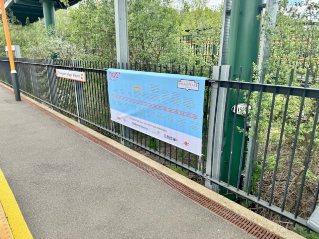 History of the Shakespeare Line displayed at Stratford-upon-Avon Parkway: History of the Shakespeare Line displayed at Stratford-upon-Avon Parkway