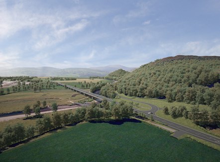 An artist's impression of the A487 New Dyfi Bridge-2