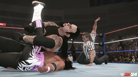 WWE 2K24 Undertaker vs Bret SpecialGuestReferee 1