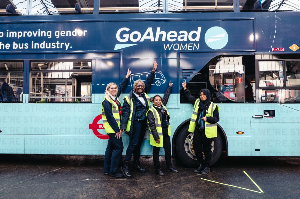 GoAhead Women bus drivers at the launch event 