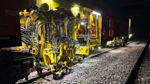 Weeknight engineering work between Cambridge – Ely – King’s Lynn this autumn to keep trains running safely and reliably: Tamper at work on the Fen Line last week