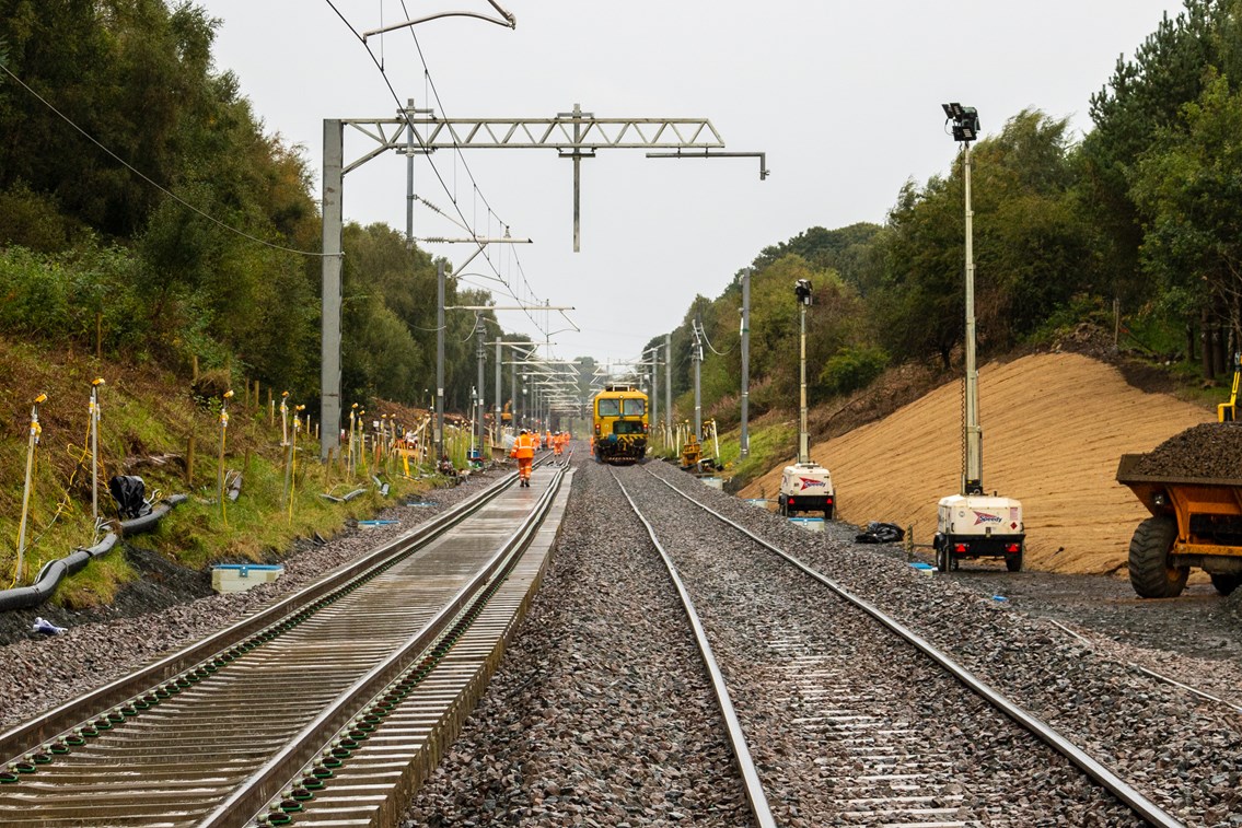 Flood-damaged Edinburgh-Glasgow Line set to reopen: Polmont Landslip 2