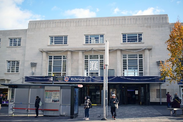 Richmond station front elevation after cleaning