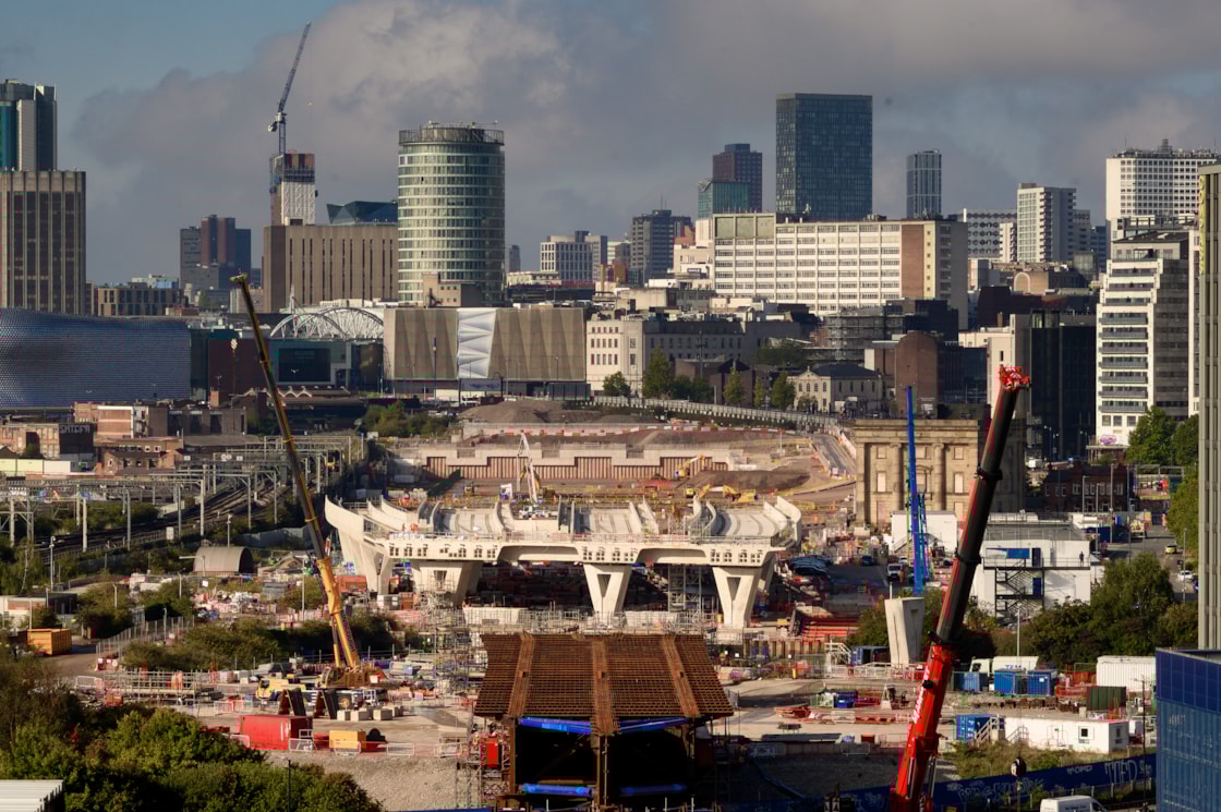 Aerial of Lawley Middleway viaduct and Curzon No. 3 viaduct September 2025