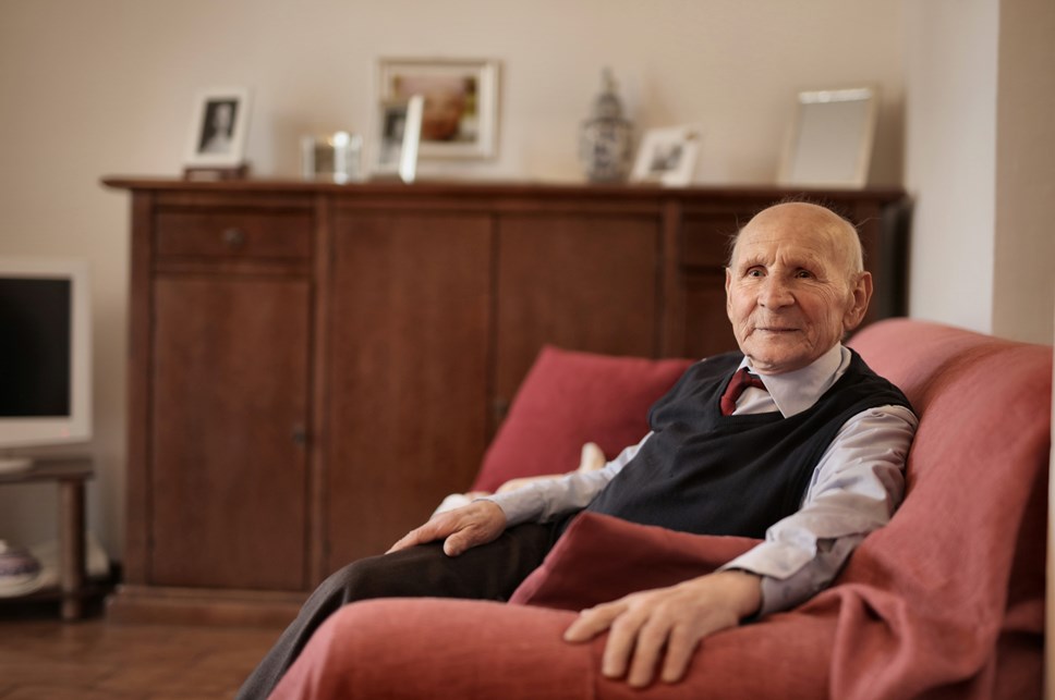 man in living room